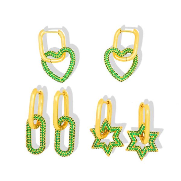 hoop & huggie green gold star earrings dangle cz micro pave geometric oval earring for woman jewelry double rectangle, Golden;silver
hoop & huggie green gold star earrings dangle cz micro pave geometric oval earring for woman jewelry double rectangle, Golden;silver