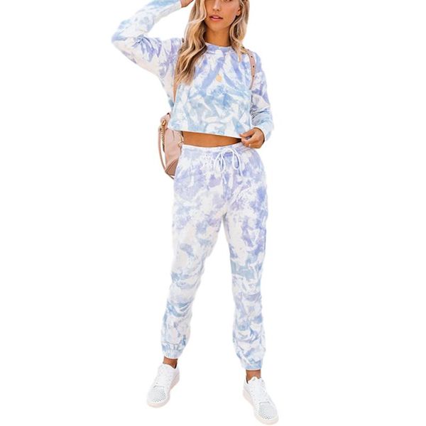 women's tie dye suit crew neck navel long sleeve printed sweatershirt and lace up elastic waist pants, Gray
women's tie dye suit crew neck navel long sleeve printed sweatershirt and lace up elastic waist pants, Gray