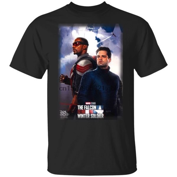 the falcon and the winter soldier black t-shirt film shirt men womne s... breathable tee shirt