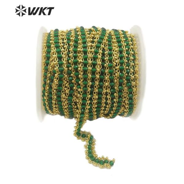 wt-rbc120 fashion ladies jewelry making natural crystal with gold chain green color 3mm beads 5 meters long chain, Silver
wt-rbc120 fashion ladies jewelry making natural crystal with gold chain green color 3mm beads 5 meters long chain, Silver