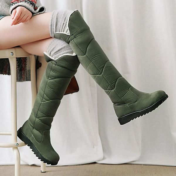 plus size 35-43 snow boots waterproof pure color round toe slip-on boots flat heels over knees women winter warm shoes, Black
plus size 35-43 snow boots waterproof pure color round toe slip-on boots flat heels over knees women winter warm shoes, Black
