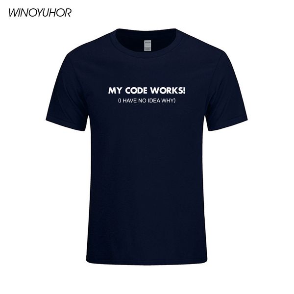 my code works programmer t-shirt men summer casual short sleeve cotton t shirt funny letter print tee homme
my code works programmer t-shirt men summer casual short sleeve cotton t shirt funny letter print tee homme