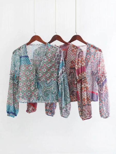 2020 designer long sleeve fall new women blouses fall new women's fashion show thin v long-sleeved laminated decorative printed overall, White
2020 designer long sleeve fall new women blouses fall new women's fashion show thin v long-sleeved laminated decorative printed overall, White