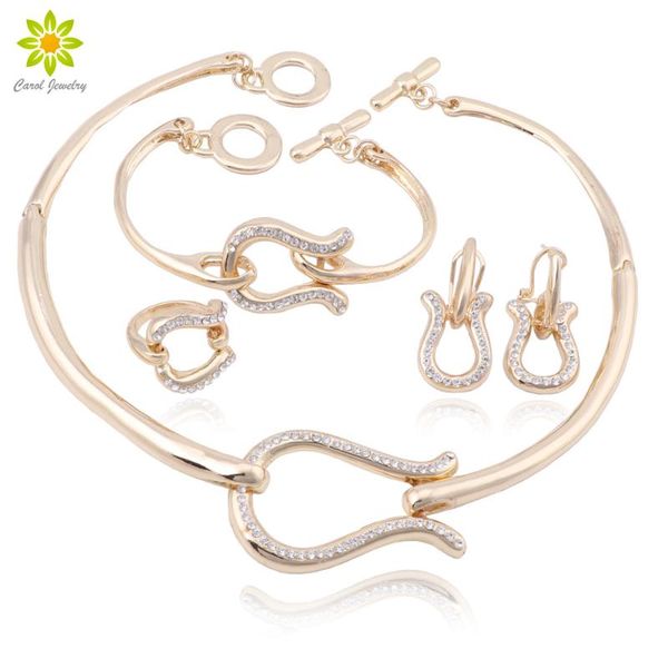 fashion jewelry sets for women gold color choker crystal necklace earrings bracelets ring wedding set party accessories, Silver
fashion jewelry sets for women gold color choker crystal necklace earrings bracelets ring wedding set party accessories, Silver