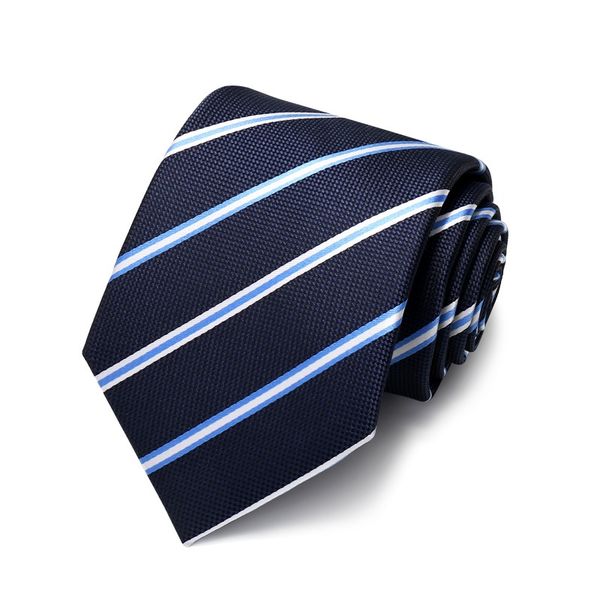 bow ties 2021 designer fashion blue white fine striped 8cm for men necktie work business formal suit with gift box, Black;gray
bow ties 2021 designer fashion blue white fine striped 8cm for men necktie work business formal suit with gift box, Black;gray