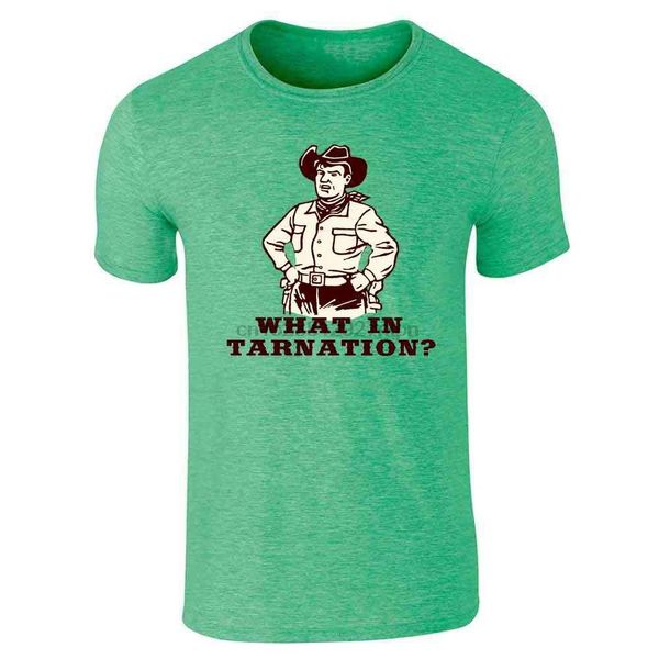 what in tarnation cowboy western funny meme short sleeve t-shirt