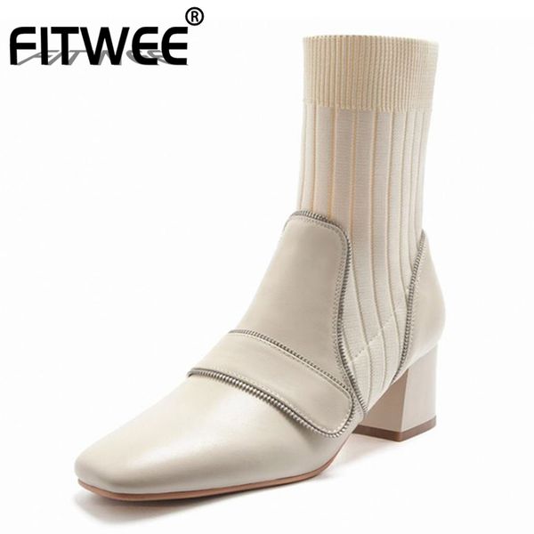 fitwee new women high heel boots real leather patchwork winter autumn shoes women fashion elegant ankle boots size 34-40, Black
fitwee new women high heel boots real leather patchwork winter autumn shoes women fashion elegant ankle boots size 34-40, Black