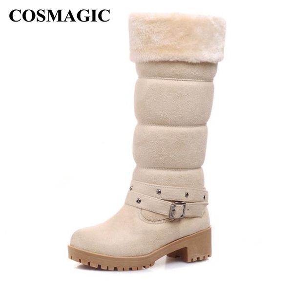 boots cosmagic 2021 winter women nubuck knee high snow fashion knight round toe buckle med heel keep warm long, Black
boots cosmagic 2021 winter women nubuck knee high snow fashion knight round toe buckle med heel keep warm long, Black