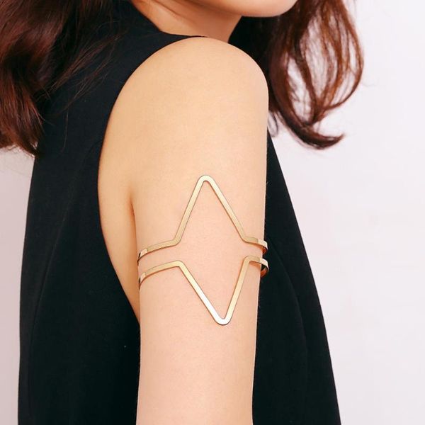link, chain fashion geometric triangular arm bracelet armband female personality creative public money, Black
link, chain fashion geometric triangular arm bracelet armband female personality creative public money, Black