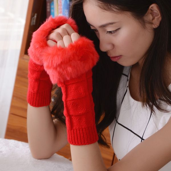 winter lovely women mitten plush gloves ladies female fashion warm knitted half cover short finger gloves, Blue;gray
winter lovely women mitten plush gloves ladies female fashion warm knitted half cover short finger gloves, Blue;gray