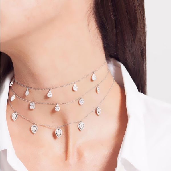 fashion jewelry 6pcs tear drop charm choker necklace with gold color filled women wedding choker gl004, Silver
fashion jewelry 6pcs tear drop charm choker necklace with gold color filled women wedding choker gl004, Silver