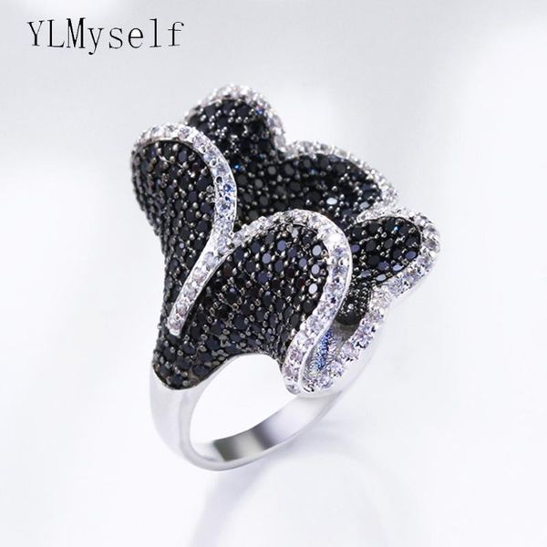 irredular flower rings pave setting jet clear cubic zirconia crystal charming leaf jewelry women finger ring, Golden;silver
irredular flower rings pave setting jet clear cubic zirconia crystal charming leaf jewelry women finger ring, Golden;silver