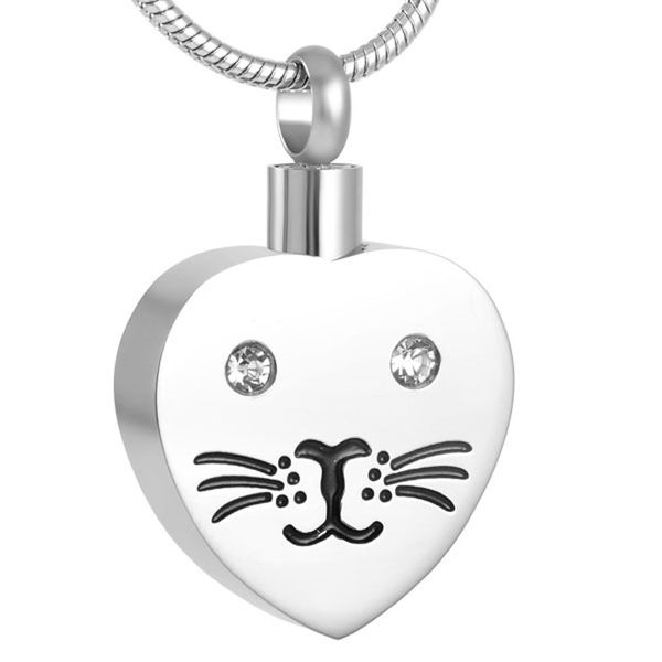 pendant necklaces lovely cat face crystal eyes memorial necklace for ashes keepsake souvenir jewelry urn fancy women girl kids, Silver
pendant necklaces lovely cat face crystal eyes memorial necklace for ashes keepsake souvenir jewelry urn fancy women girl kids, Silver