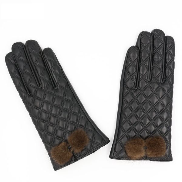 five fingers gloves fashion ladies leather sheepskin thickening warm plus cashmere touch screen mink ball, Blue;gray
five fingers gloves fashion ladies leather sheepskin thickening warm plus cashmere touch screen mink ball, Blue;gray