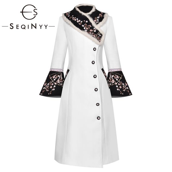 seqinyy long coat 2020 autumn winter new fashion design women long flare sleeve embrodiery flowers warm top, Black
seqinyy long coat 2020 autumn winter new fashion design women long flare sleeve embrodiery flowers warm top, Black