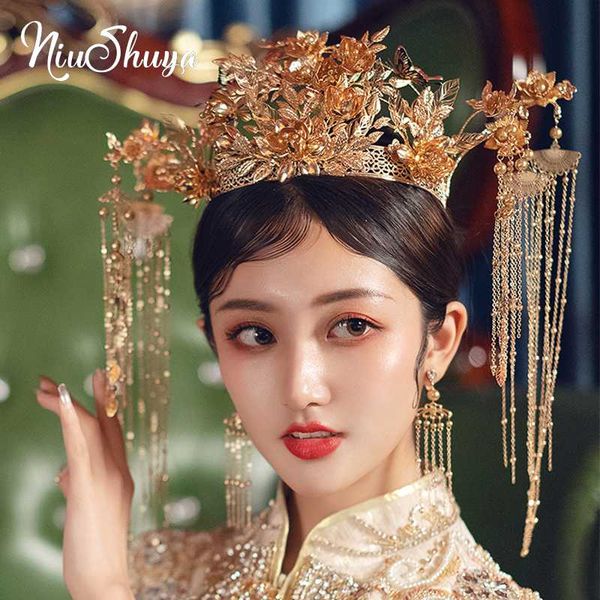 niushuya vintage chinese gold costume bride wedding phoenix headdress classical stage show hair accessories hair jewelry, Golden;silver
niushuya vintage chinese gold costume bride wedding phoenix headdress classical stage show hair accessories hair jewelry, Golden;silver