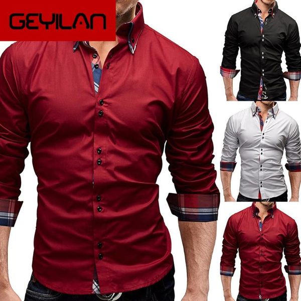 casual shirts men fashion long-sleeved shirts for men plaid shirt solid color shirt male brand business casual clothing, White;black
casual shirts men fashion long-sleeved shirts for men plaid shirt solid color shirt male brand business casual clothing, White;black