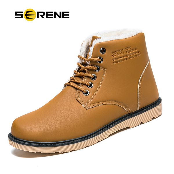 serene fashion leisure leather warm fur men boots winter size 39-44 non-slip lace up ankle male shoes cotton tooling footwear, Black
serene fashion leisure leather warm fur men boots winter size 39-44 non-slip lace up ankle male shoes cotton tooling footwear, Black