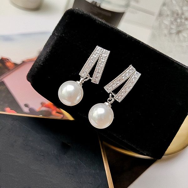 dominated 2020 fashion temperament geometric metal crystal contracted sweet design pearl drop earrings joker women, Silver
dominated 2020 fashion temperament geometric metal crystal contracted sweet design pearl drop earrings joker women, Silver