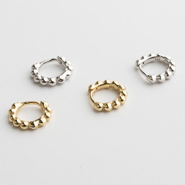 100% 925 sterling silver earrings ladies punk round beads geometric round earrings fashion girls light luxury jewelry, Golden;silver
100% 925 sterling silver earrings ladies punk round beads geometric round earrings fashion girls light luxury jewelry, Golden;silver