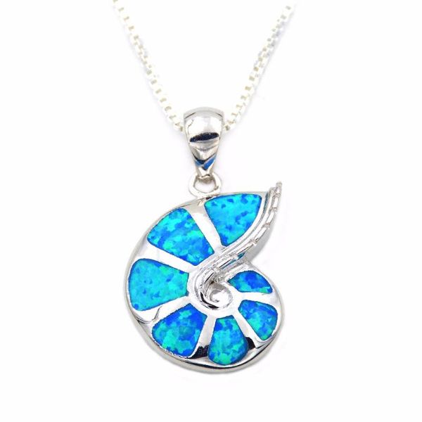 chains 2021 ocean theme blue opal conch pendant necklace with wave chain, Silver
chains 2021 ocean theme blue opal conch pendant necklace with wave chain, Silver