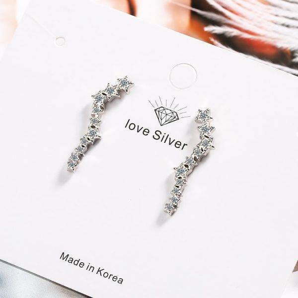 stud 925 sterling silver earrings cubic zirconia five-pointed star long korean style small fresh sweet, Golden;silver
stud 925 sterling silver earrings cubic zirconia five-pointed star long korean style small fresh sweet, Golden;silver