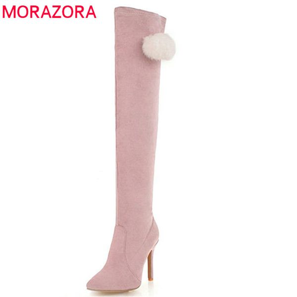 morazora 2020 size 34-48 over the knee boots women pointed toe autumn winter boots stiletto heels long prom shoes, Black
morazora 2020 size 34-48 over the knee boots women pointed toe autumn winter boots stiletto heels long prom shoes, Black
