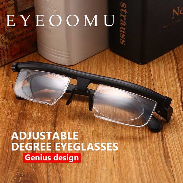eyeoomu 2020 myopia and hyperopia reading glasses dual focus adjustable range from -6.00 to +3.00 computer trimming frame, Black
eyeoomu 2020 myopia and hyperopia reading glasses dual focus adjustable range from -6.00 to +3.00 computer trimming frame, Black