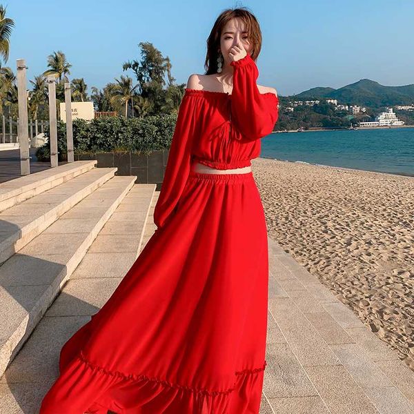 women's tracksuits to film a thai sanya vacation in yunnan red desert dress is super beach suit, Gray
women's tracksuits to film a thai sanya vacation in yunnan red desert dress is super beach suit, Gray