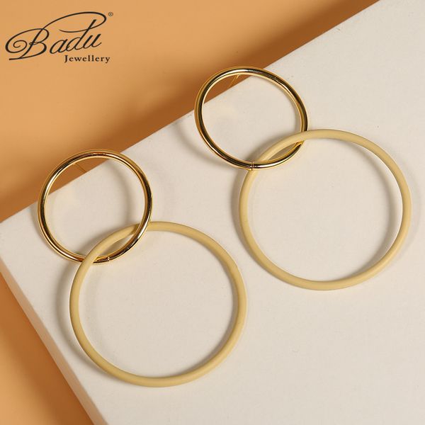 badu new geometric metal earring double layer earrings hollow design jewelry minimalism color pendant 4 accessories for girls, Golden;silver
badu new geometric metal earring double layer earrings hollow design jewelry minimalism color pendant 4 accessories for girls, Golden;silver