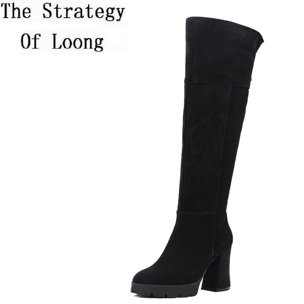 2020 new arrival winter cow suede chunky square heel women boots round toe plush basic zipper over the knee boots zy170901, Black
2020 new arrival winter cow suede chunky square heel women boots round toe plush basic zipper over the knee boots zy170901, Black