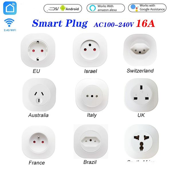 16a wifi smart life socket uk eu au swit br fr israel ita za plug remote control smart work for alexa google assistant
16a wifi smart life socket uk eu au swit br fr israel ita za plug remote control smart work for alexa google assistant