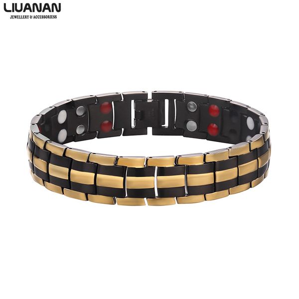 men women healthy magnetic bracelet titanium steel power therapy magnets bangles bracelet lovers gift, Black
men women healthy magnetic bracelet titanium steel power therapy magnets bangles bracelet lovers gift, Black