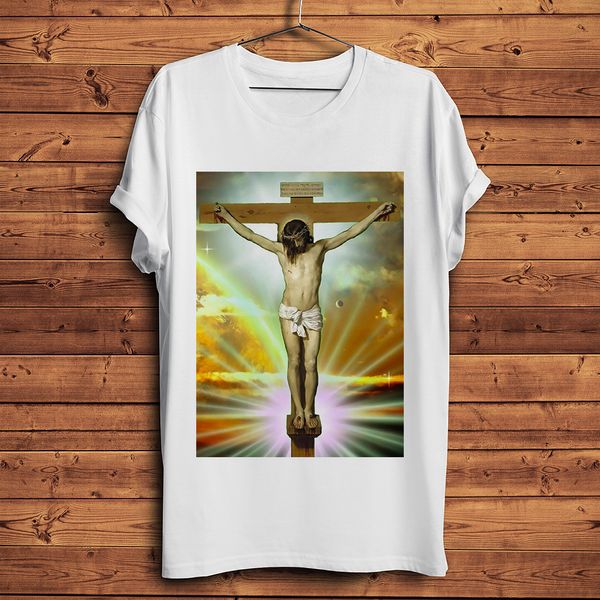

skam iska even same paragraph jesus crucifixion tshirt men summer white short sleeve casual homme t shirt streetwear tee