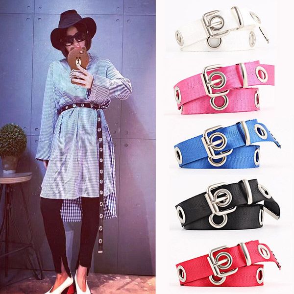 new fashion women canvas belts hollow out air hole waistband long personality casual metal ring wild belt high quality, Black;brown
new fashion women canvas belts hollow out air hole waistband long personality casual metal ring wild belt high quality, Black;brown