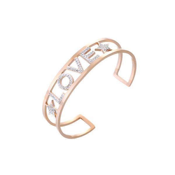 stainless steel love letter star bracelet gold colorful crystal bangle for women party wedding trendy jewelry gifts, Black
stainless steel love letter star bracelet gold colorful crystal bangle for women party wedding trendy jewelry gifts, Black