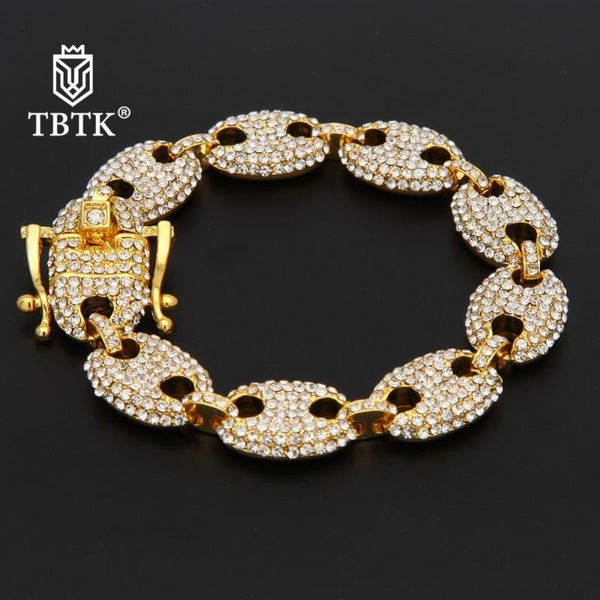 link, chain tbtk 13mm width purried marine fat link bracelet luxury jewelry bling beautiful rhinestone zinc alloy wrist man, Black
link, chain tbtk 13mm width purried marine fat link bracelet luxury jewelry bling beautiful rhinestone zinc alloy wrist man, Black