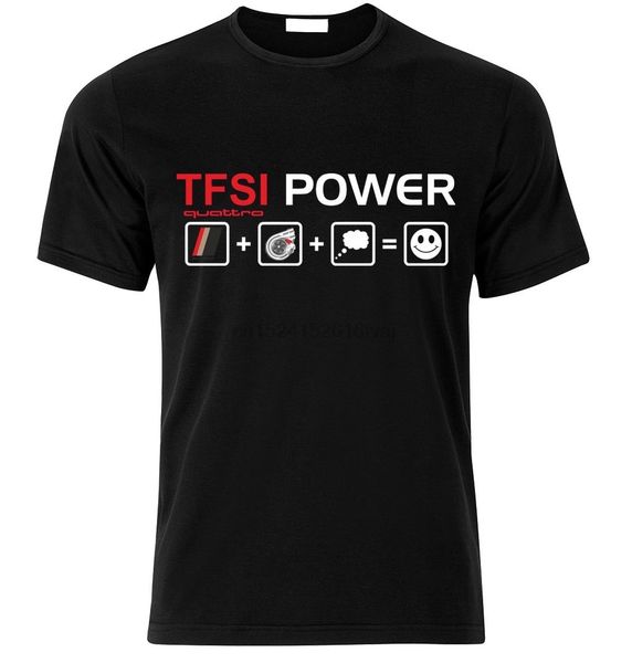 mens tfsi power t-shirt round neck short sleeves clothing