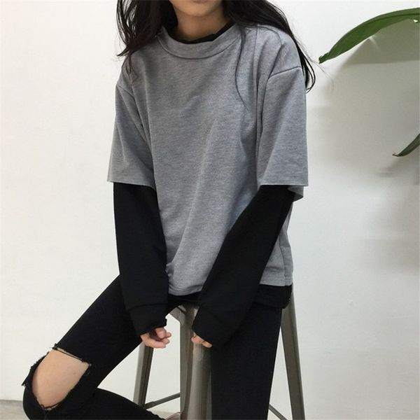 winter new korean harajuku women hoodies black grey fake two pieces casual loose sweatshirt coat women kpop lover's clothes
winter new korean harajuku women hoodies black grey fake two pieces casual loose sweatshirt coat women kpop lover's clothes