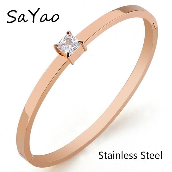 sayao open size rose gold stainless steel bangle zircon cubic zirconia bracelet bangles women gift, Black
sayao open size rose gold stainless steel bangle zircon cubic zirconia bracelet bangles women gift, Black