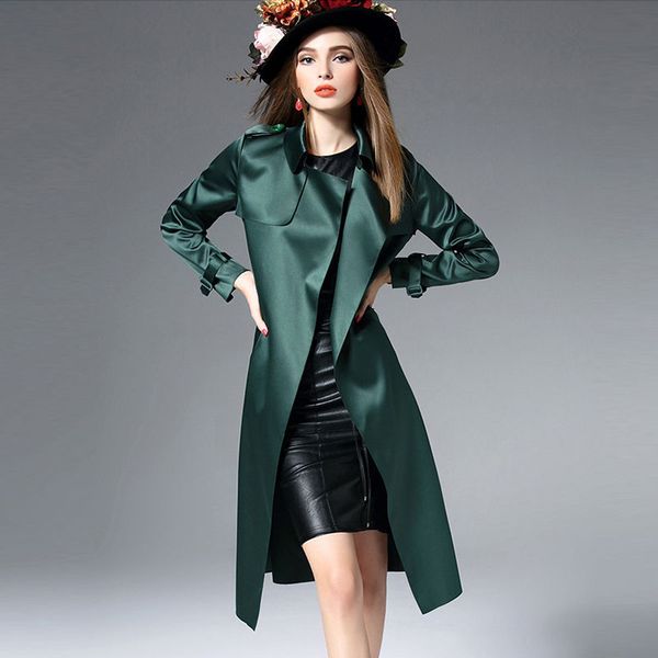 women's trench coats 2021 women long knee-length autumn winter wear casual fashion open stitch office lady slim blend outerwear coat s4, Tan;black
women's trench coats 2021 women long knee-length autumn winter wear casual fashion open stitch office lady slim blend outerwear coat s4, Tan;black