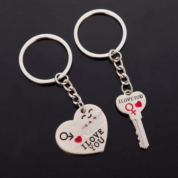 cgjxs 2 pcs /set fashion heart key ring silver color letter i love you couple key chain key heart shape jewelry valentines day gift, Red;blue
cgjxs 2 pcs /set fashion heart key ring silver color letter i love you couple key chain key heart shape jewelry valentines day gift, Red;blue