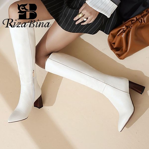 rizabina plus size 34-43 women knee boots thick high heel pointed toe zipper shoes warm boots women fashion party footwear, Black
rizabina plus size 34-43 women knee boots thick high heel pointed toe zipper shoes warm boots women fashion party footwear, Black