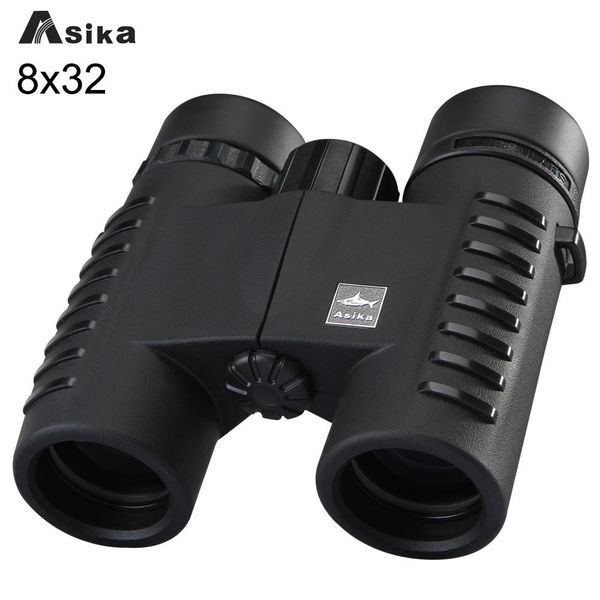 multi-color 8x32 compact binoculars asika telescope bak4 prism optics camping binoculars neck strap carry bag