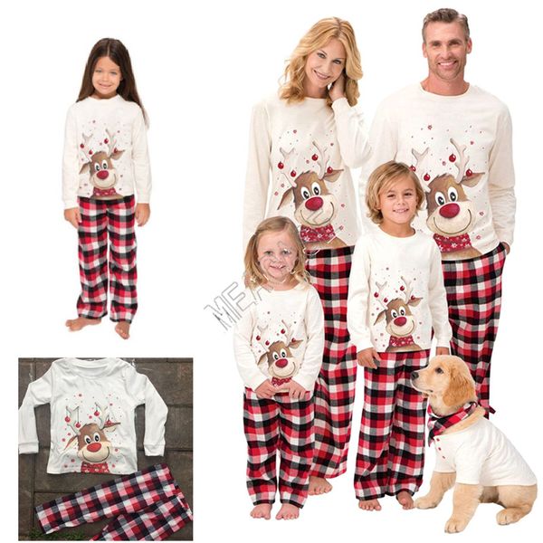 family matching christmas pajamas 2 piece fleece lined blouse pullover and plaid sleep casual pants set xmas elk nightwear sleepwear d91608, White
family matching christmas pajamas 2 piece fleece lined blouse pullover and plaid sleep casual pants set xmas elk nightwear sleepwear d91608, White