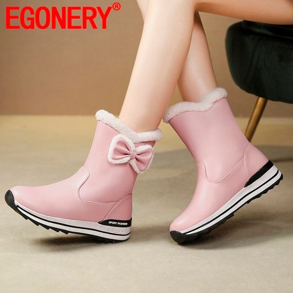 egonery woman snow boots outdoor fashion winter plush non-slip booties cute pink white black bowtie mid heels women's shoes
egonery woman snow boots outdoor fashion winter plush non-slip booties cute pink white black bowtie mid heels women's shoes