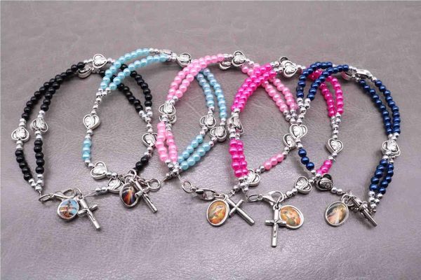 bangle jesus cross bracelet, goddess maria love shape divine mercy beaded prayer bracelet, Black
bangle jesus cross bracelet, goddess maria love shape divine mercy beaded prayer bracelet, Black