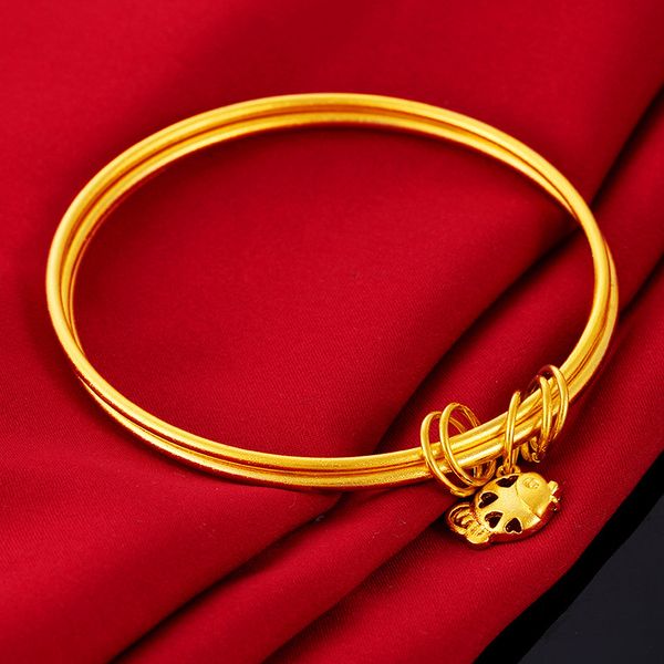 2020 new arrival auspicious good luck latest three layer fish drop gold bangle designs vietnam sand gold bracelets, Black
2020 new arrival auspicious good luck latest three layer fish drop gold bangle designs vietnam sand gold bracelets, Black