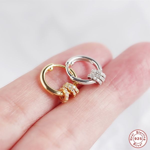 hoop & huggie 925 sterling silver bling cz lucky bead hoops earring for woman girls lovers' gift cute ins fine earrings pendientes brin, Golden;silver
hoop & huggie 925 sterling silver bling cz lucky bead hoops earring for woman girls lovers' gift cute ins fine earrings pendientes brin, Golden;silver