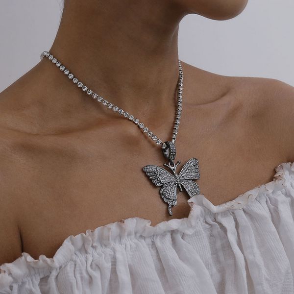 pendant necklaces bling rhinestone butterfly necklace women girl for gift party fashion jewelry 4 colors, Silver
pendant necklaces bling rhinestone butterfly necklace women girl for gift party fashion jewelry 4 colors, Silver